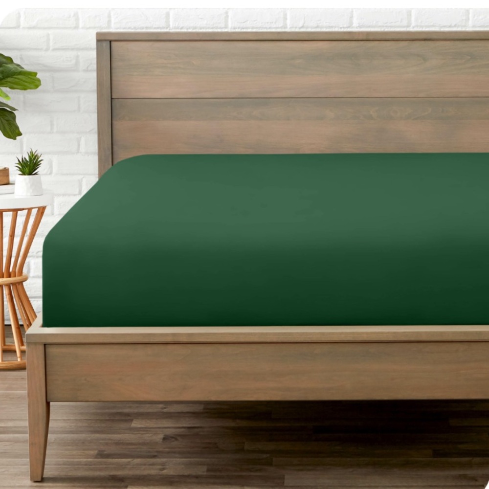 Forest Green Fitted Sheet Twin XL
